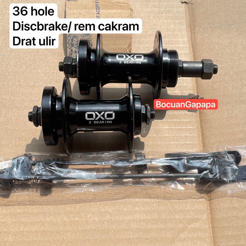 Hub freehub OXO bearing discbrake drat ulir alloy 36hole