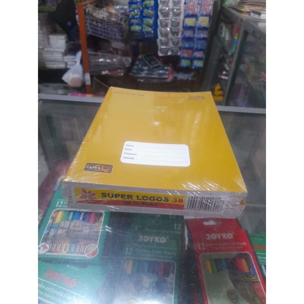 

SUPER LOGOS COVER SAMPUL COKLAT ISI 38 LEMBAR 1 PAK ISI 10PCS BUKU TULIS STATIONERY PAPER KERTAS SEKOLAH