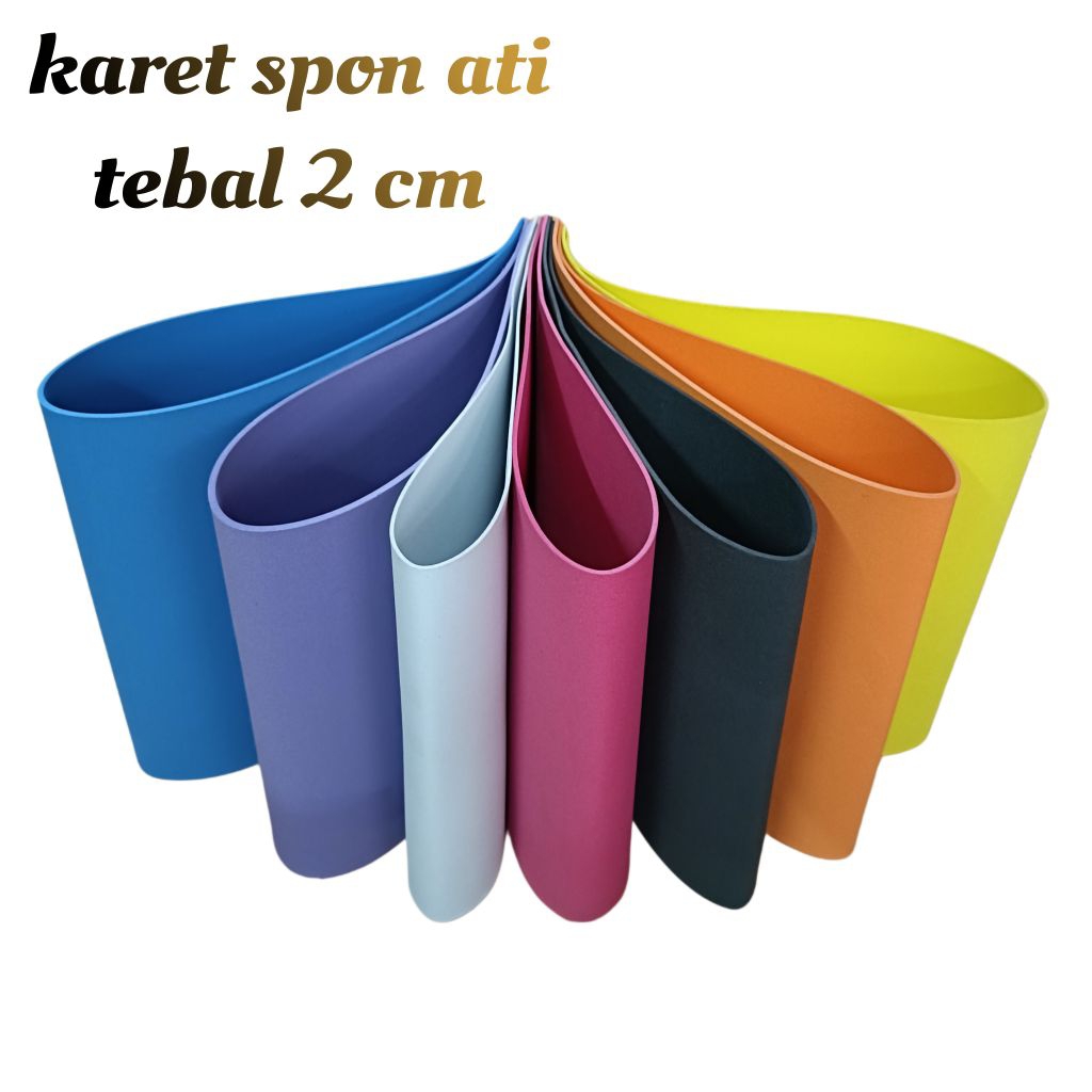 karet spon ati warna 60×20,tebal 2 mm