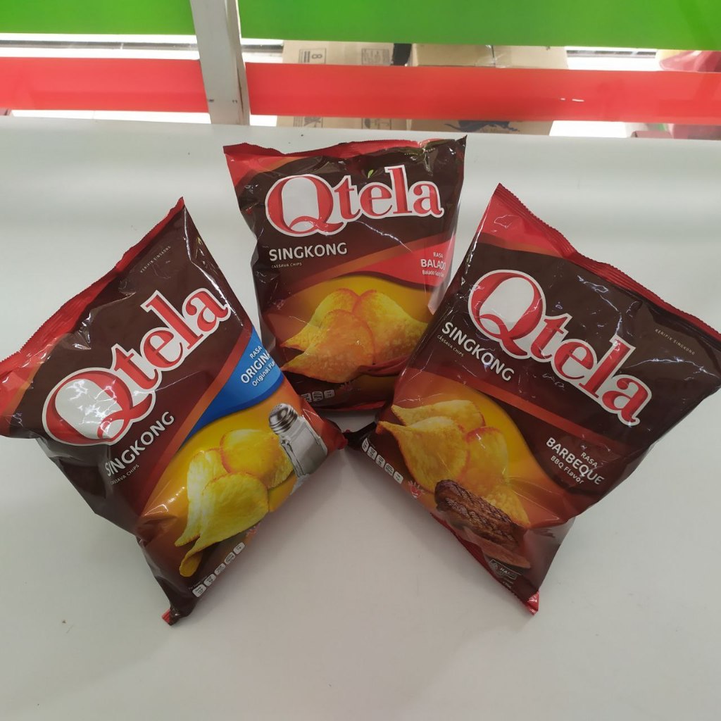 

Qtela Singkong Rasa Original ,Barbeque, Balado 175 Gram
