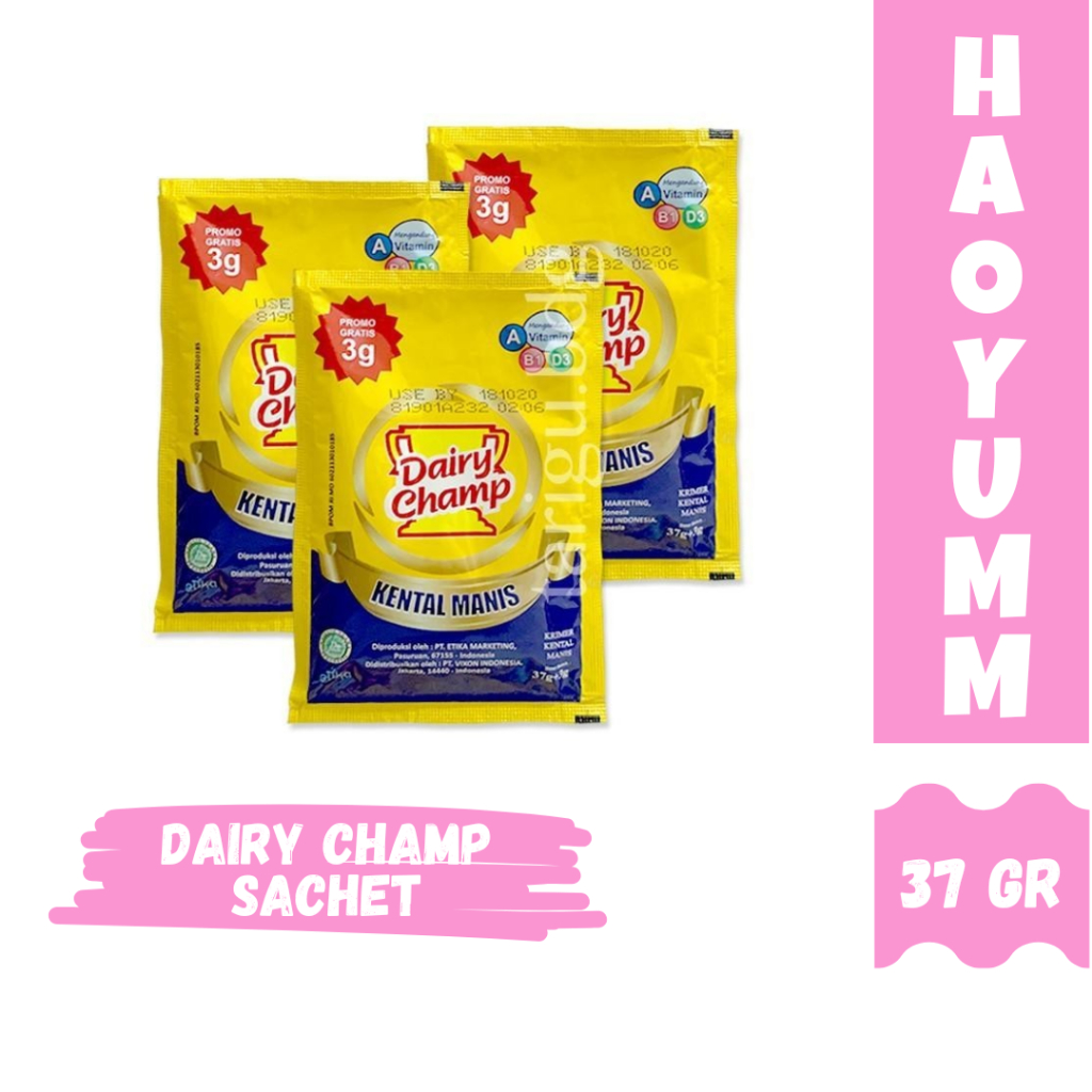 

[EXPIRED JULI 2026] ECER DAIRY CHAMP Sachet 37gr Krimer Kental Manis [HAOYUMM]