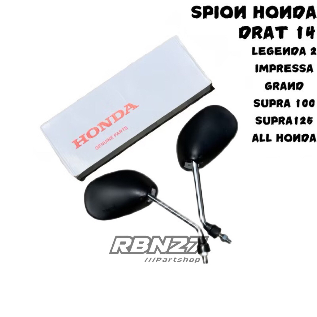 SPION MIRROR HONDA GRAND LEGENDA IMPRESSA LEGENDA 2 ORIGINAL DRAT 14 GAGANG CHROME Sparepart Motorcy