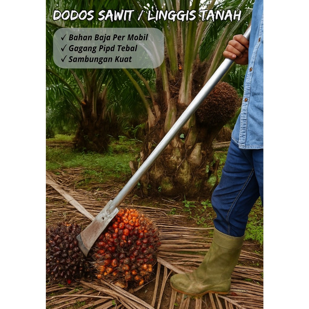Dodos gagang besi -Dodos sawit per baja asli - Linggis tanah - Linggis taman buatan pande besi -Seko