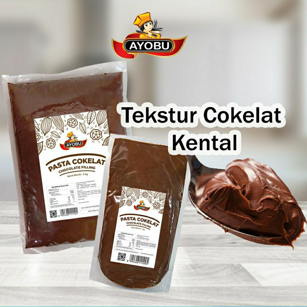 

SELAI PASTA COKLAT COKELAT FILLING FILING BLACK FOREST AYOBU 250gr repack