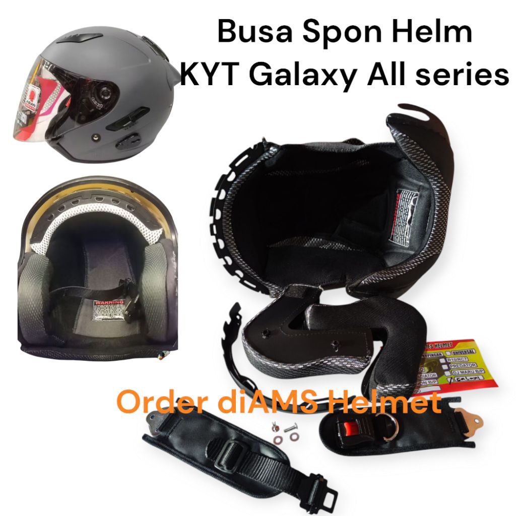 Busa Spon Daleman Helm KYT Galaxy Slide Busa Fullset KYT Galaxy Flat R