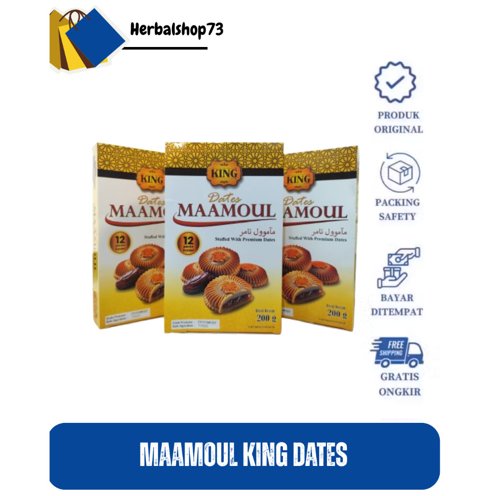 

MAAMOUL KING DATES 200G ISI 12pcs KUE KHAS MAKKAH