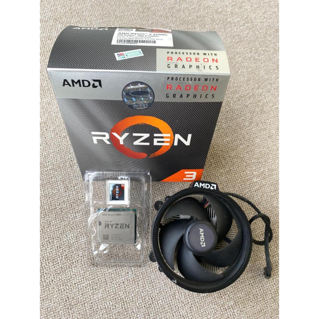 AMD Processor RYZEN 3 - 3200G BOX VEGA8  + Heatsink Fan Bekas Pemakaian Pribadi
