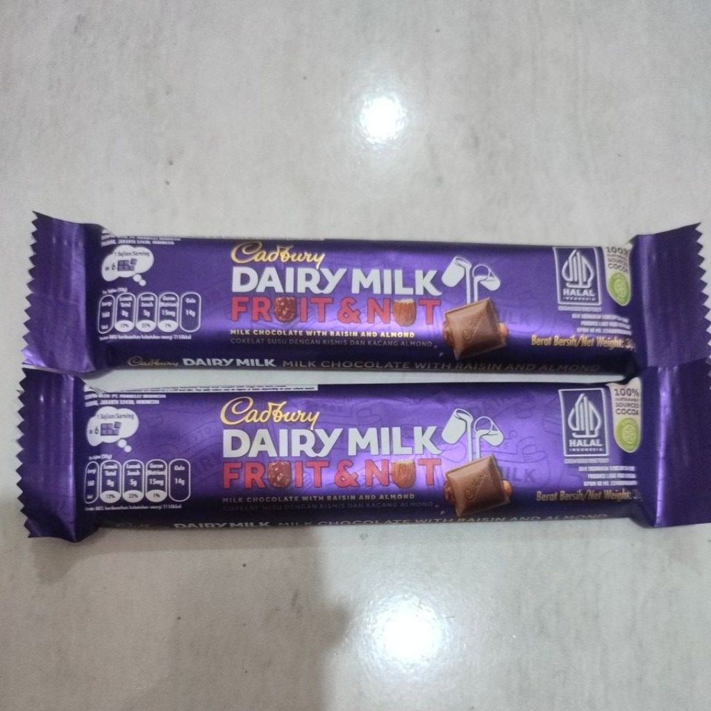 

Cadbury Dairy Milk Fruit and Nut Chocolate 30gram
