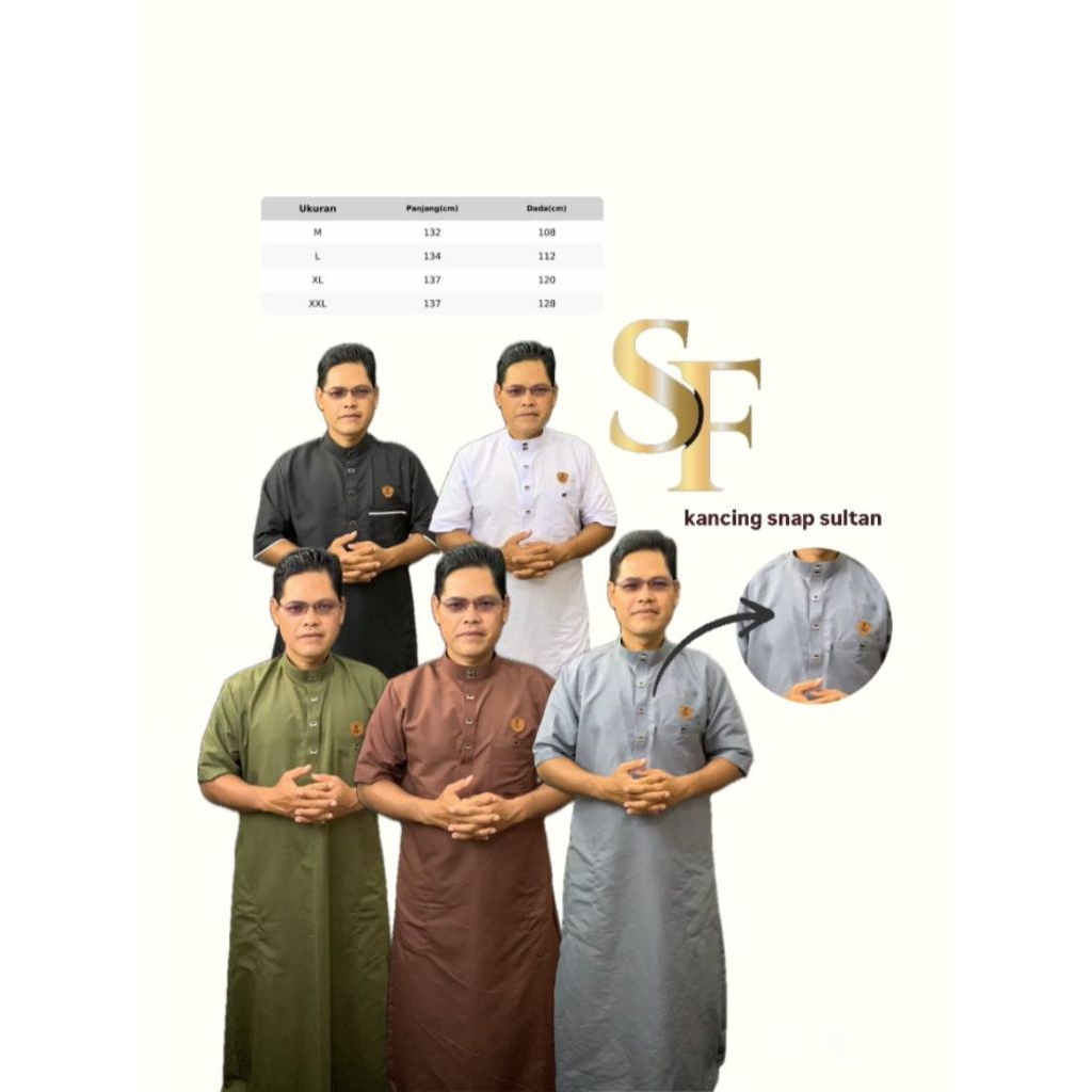 Baju jubah gamis pria ala Haramain remaja dewasa lengan pendek