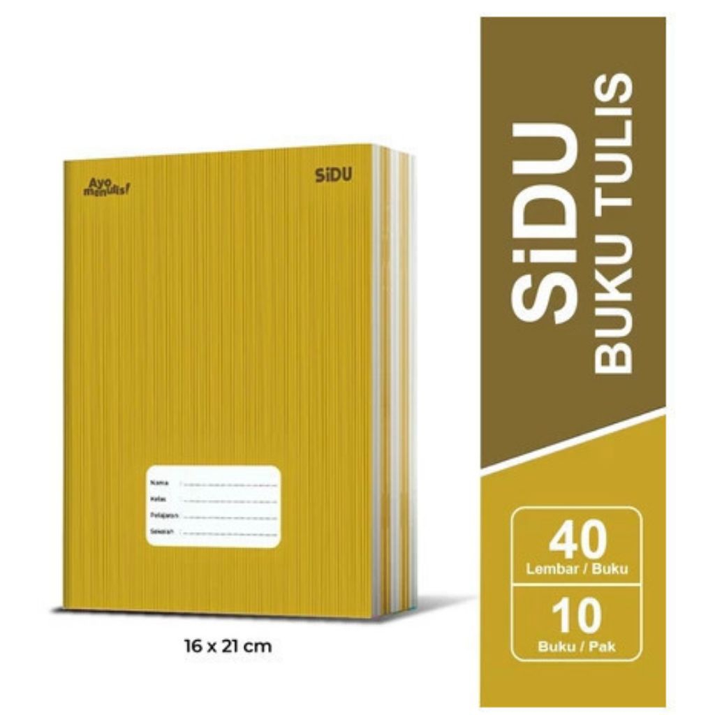 

[YOBANA] SIDU BUKU TULIS SAMPUL COKLAT 40 LEMBAR 60 LEMBAR ISI 10 PCS