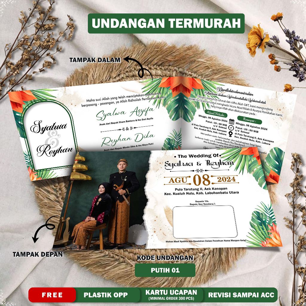 undangan pernikahan aesthetic bc lipat 2 undangan unik undangan free foto