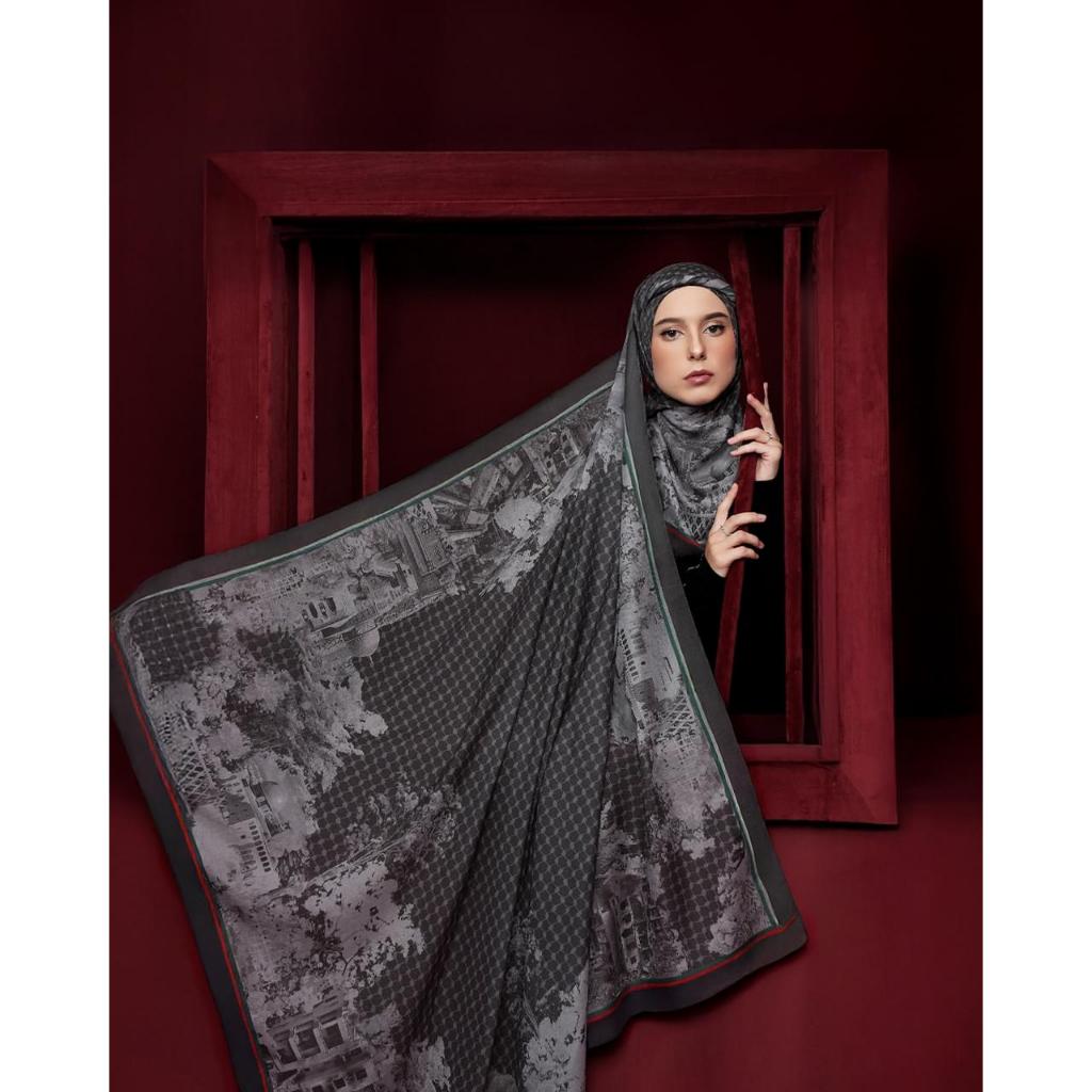 PEACE GREY  | OFFICIAL HIJAB MANDJHA IVAN GUNAWAN SEMARANG