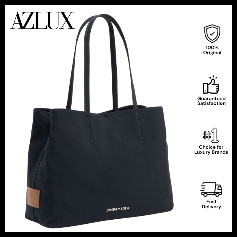 Bimba Y Lola Large Midnight Nylon Chihuahua Shopper Tote Bag