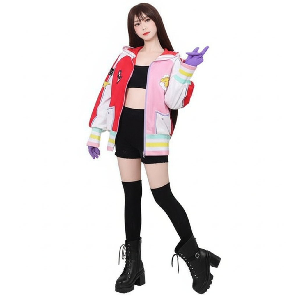 Jaket Sweater Outer Cosplay One Piece Red Uta Luffy