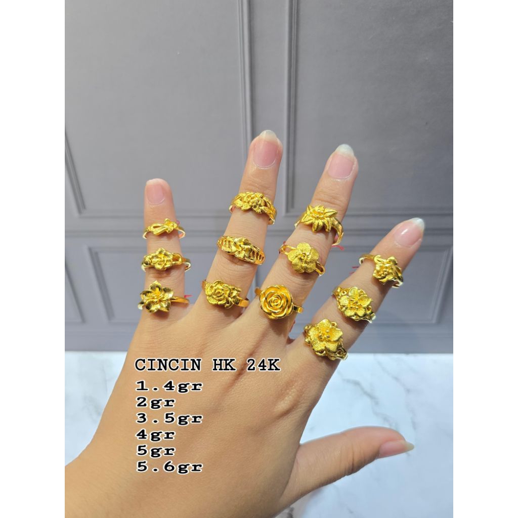 Cincin bunga adjust hongkong 24