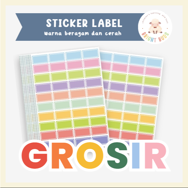 

[GROSIR] 50-100pcs Colorful Sticker Sheet Label | Stiker Label Warna-Warni | Stationary Home Office