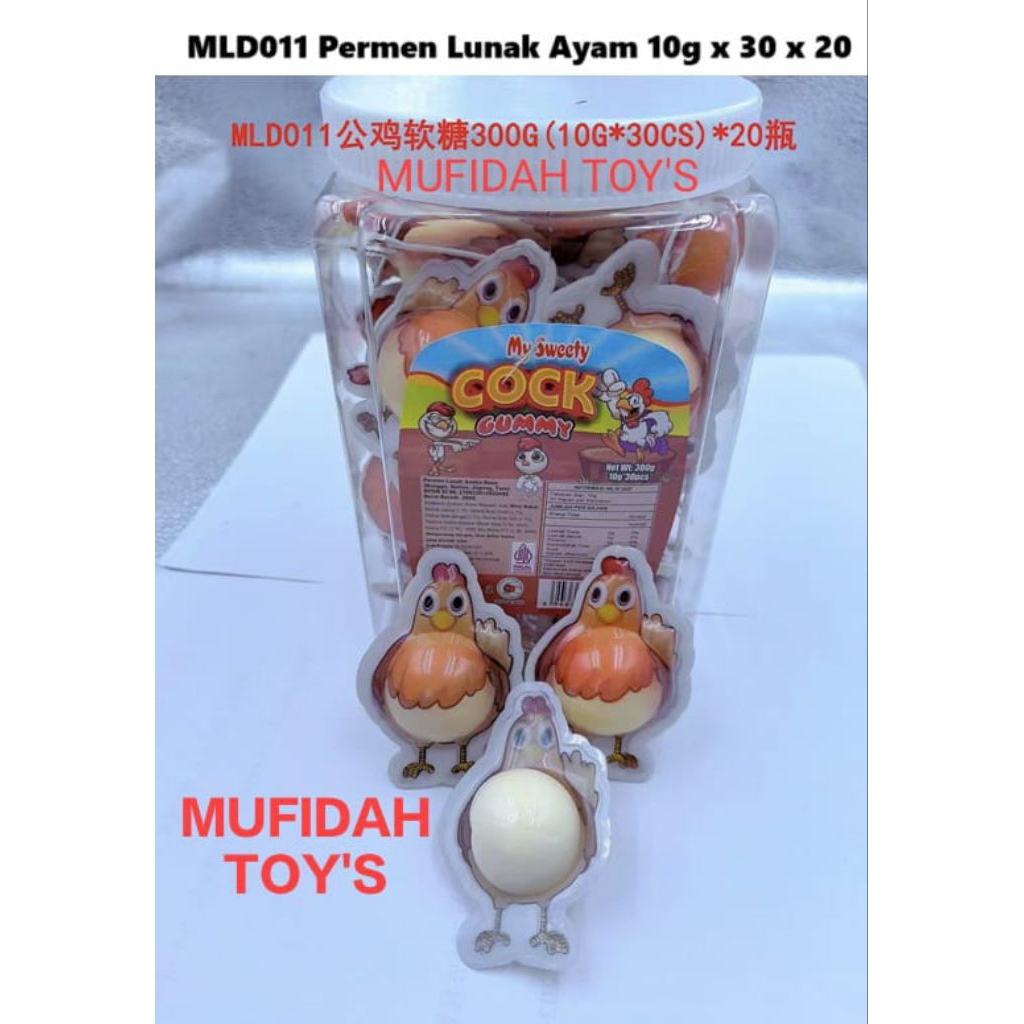 

Permen Lunak Ayam My Sweety 30pcs/Toples