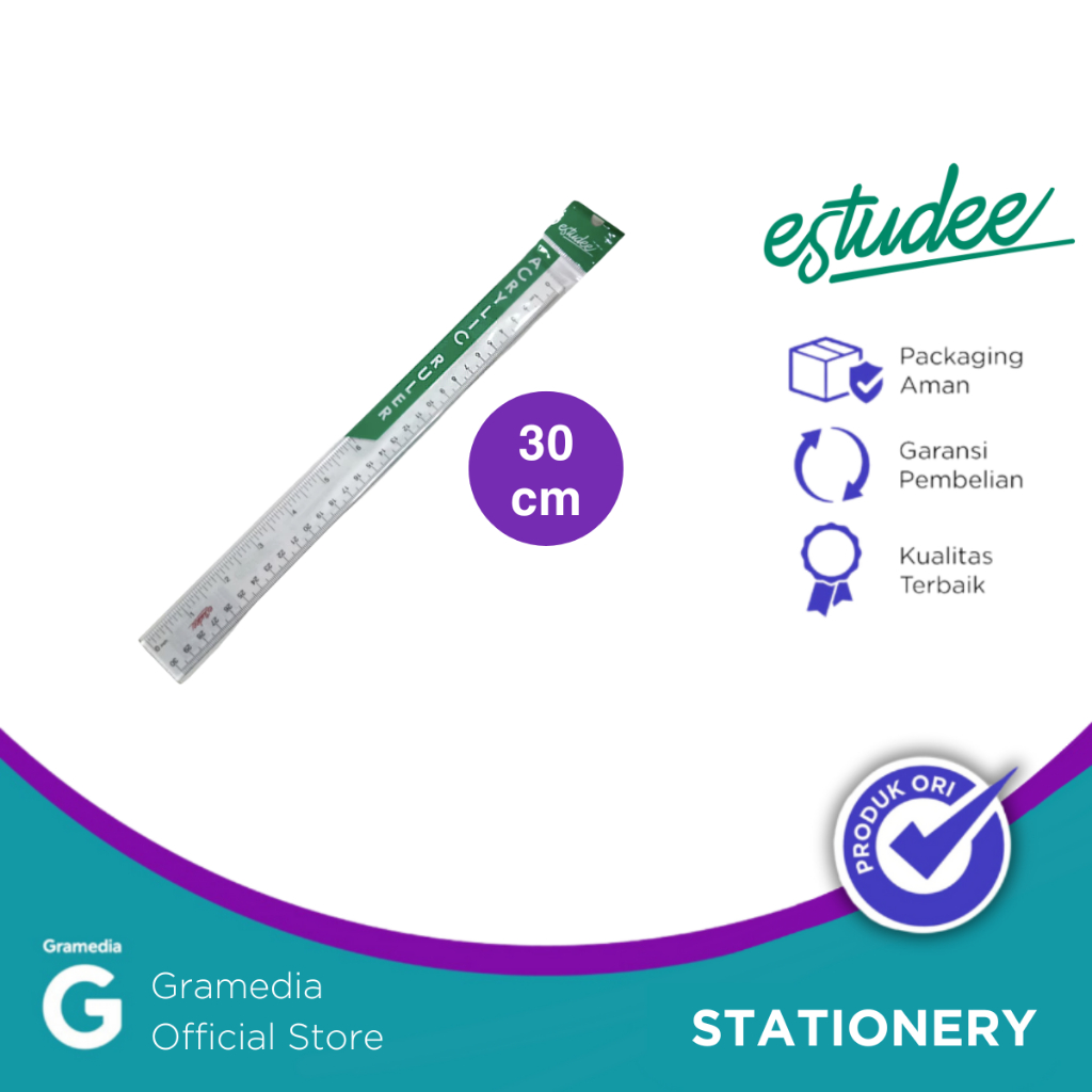 

Gramedia Pettarani - PENGGARIS ESTUDEE ACRYLIC RULER 30CM