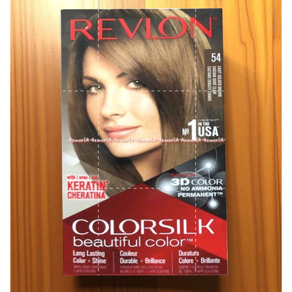 Revlon Colorsilk Hair No 54 Light Golden Brown Pewarna rambut Blonde Coklat Cat Rambut Color Hair Co