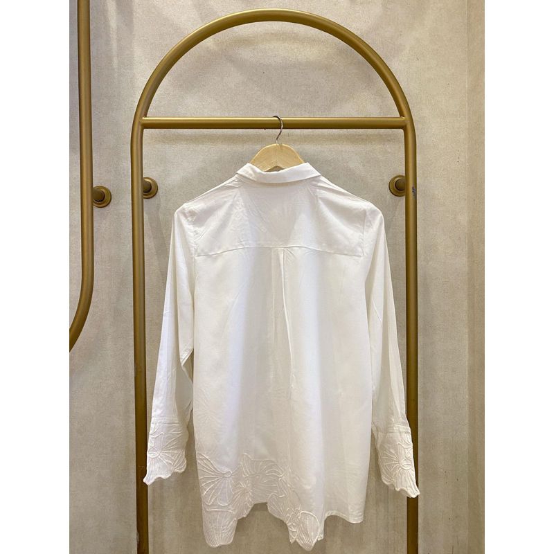 zea top blouse wanita kekinian blouse wanita putih blouse simple blise renda