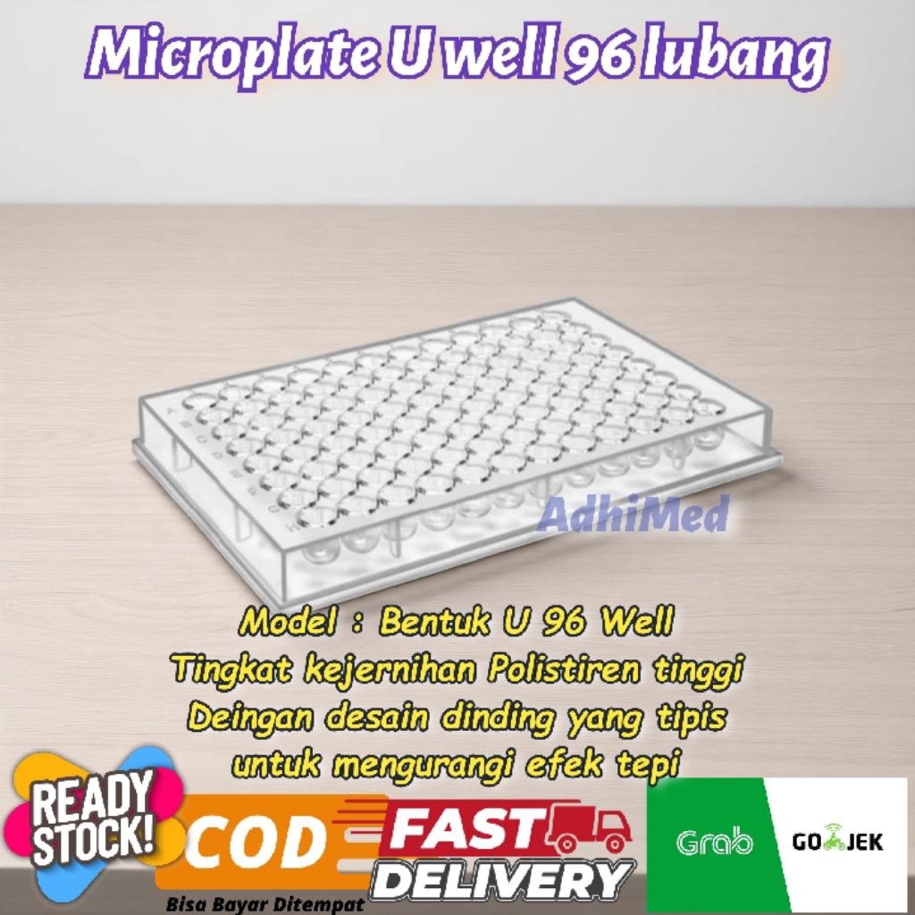 microplate u well 96 lubang / micro plate 96 Well U Shape