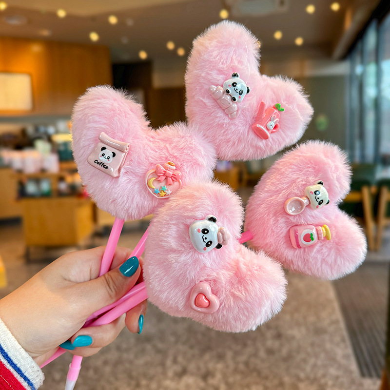 

PULPEN PENA AESTHETIC BULU IMPORT MOTIF BABY PANDA PINK PREMIUM