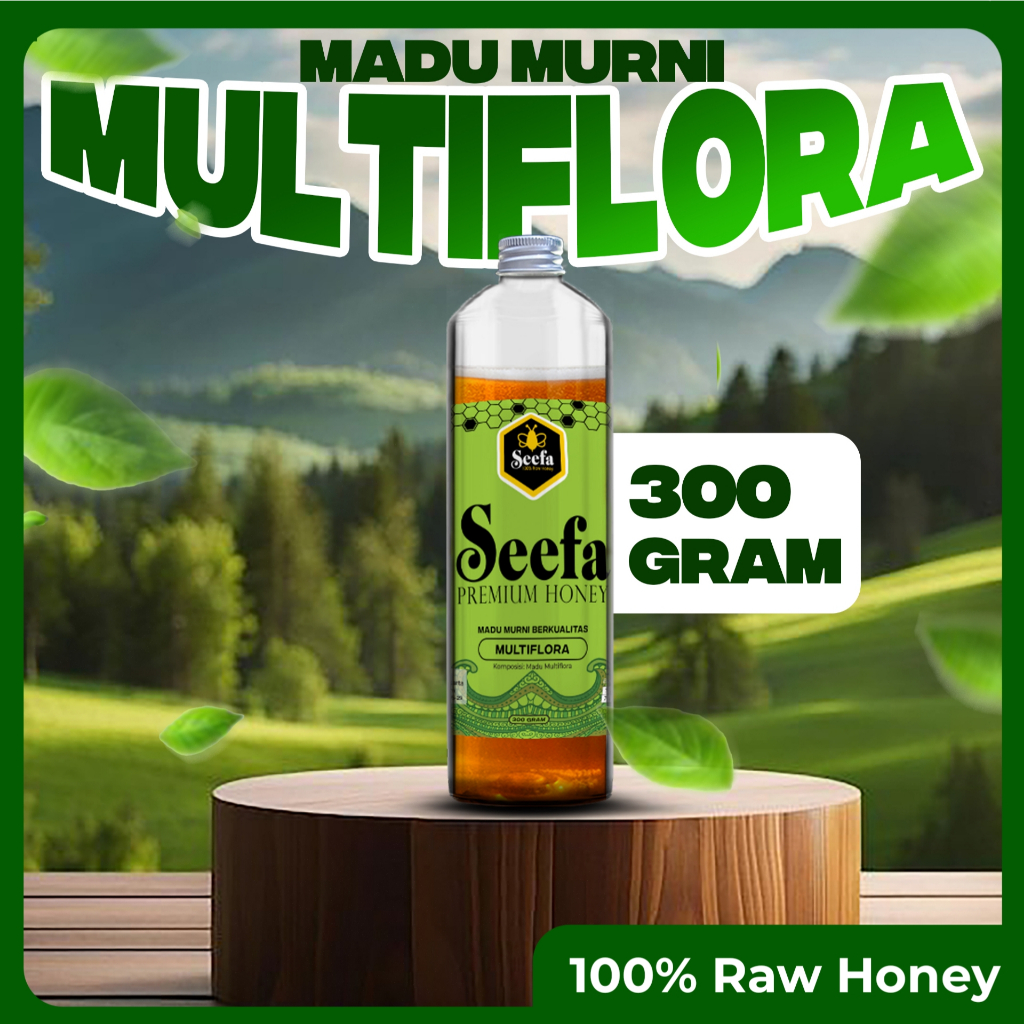 

Madu Multiflora Seefa 300g Pure Raw Honey Madu Murni Berkualitas