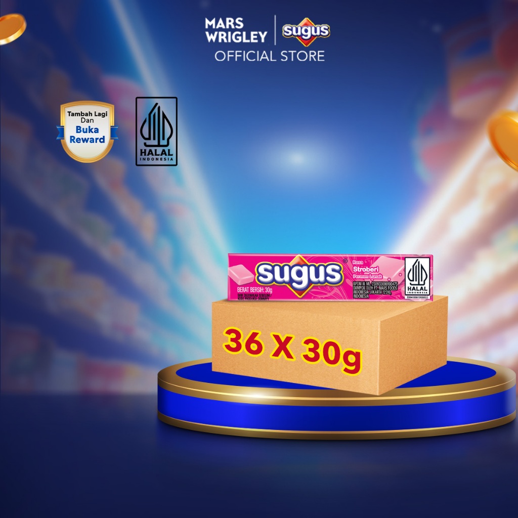 

SUGUS Stick Strawberry 30g X36
