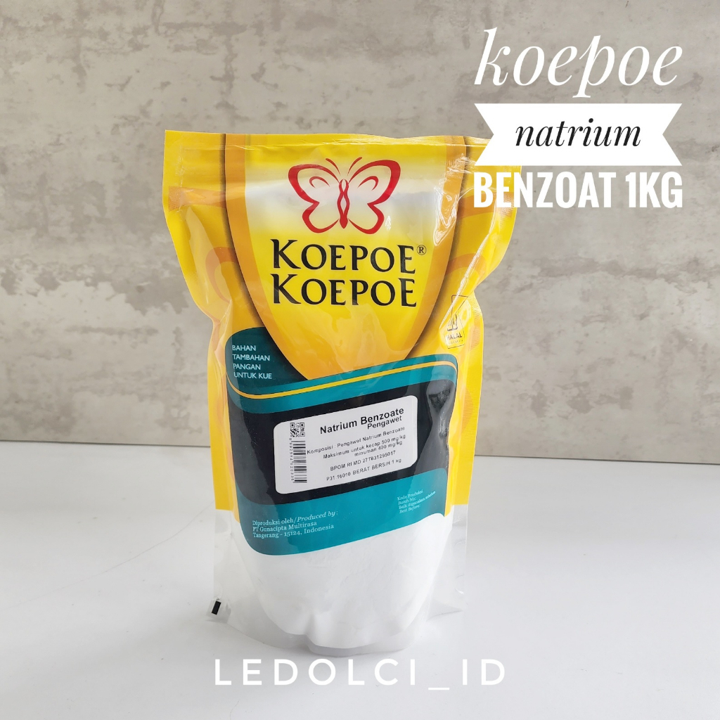 

[oddsolshop] pekanbaru/Koepoe Koepoe Natrium Benzoat 1KG Bahan Tambahan Pangan Pengawet Halal