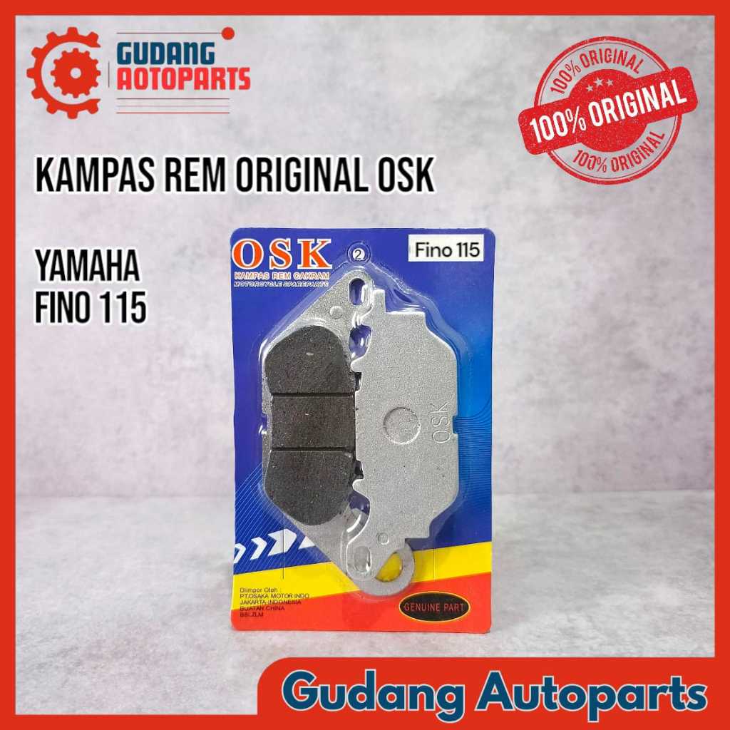 Kampas Rem Depan / Cakram / Dispad / Diskpad Motor Yamaha Mio Fino Original Asli OSK