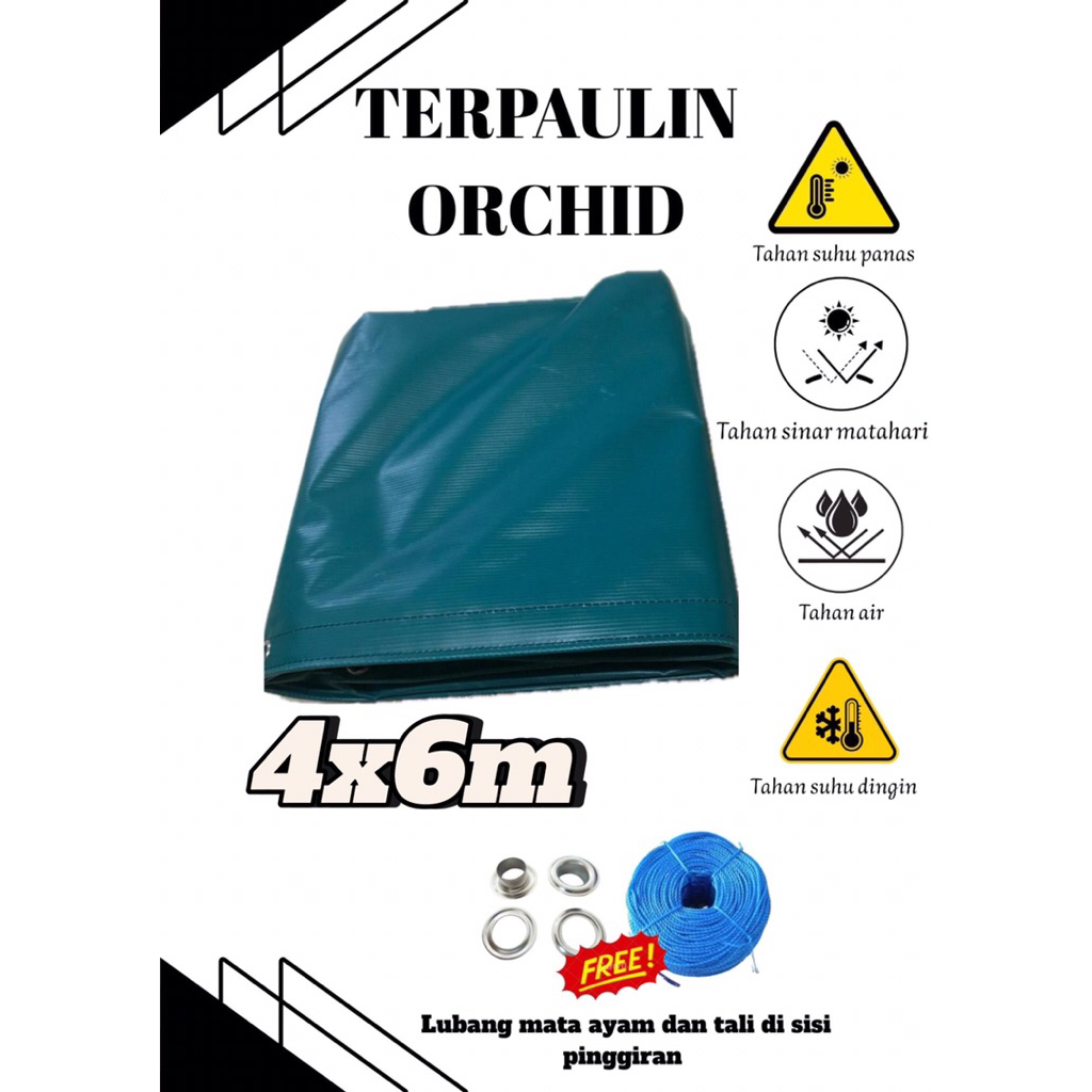 terpal orchid terpal korea terpaulin ukuran 6x4m proses jahit