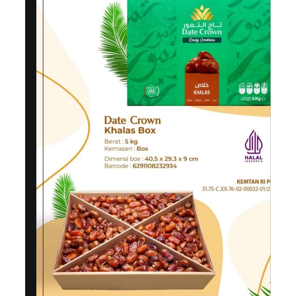 

Kurma Khalas Date crown 5kg