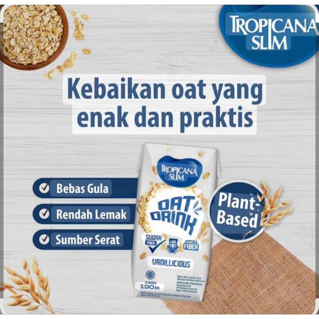 

tropicana slim oat drink vanilacious 190ml