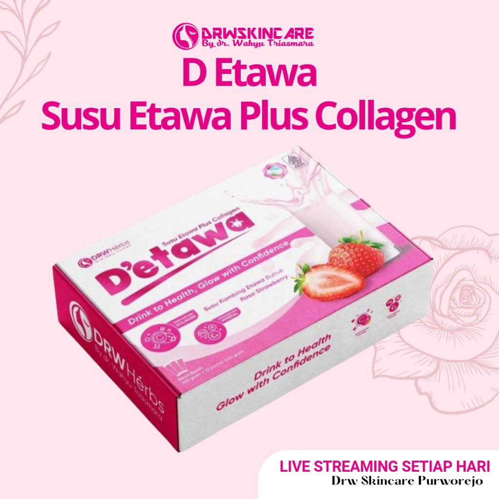 

Drw Skincare - D Etawa / Susu Kambing Etawa Plus Collagen Rasa Strawberry.