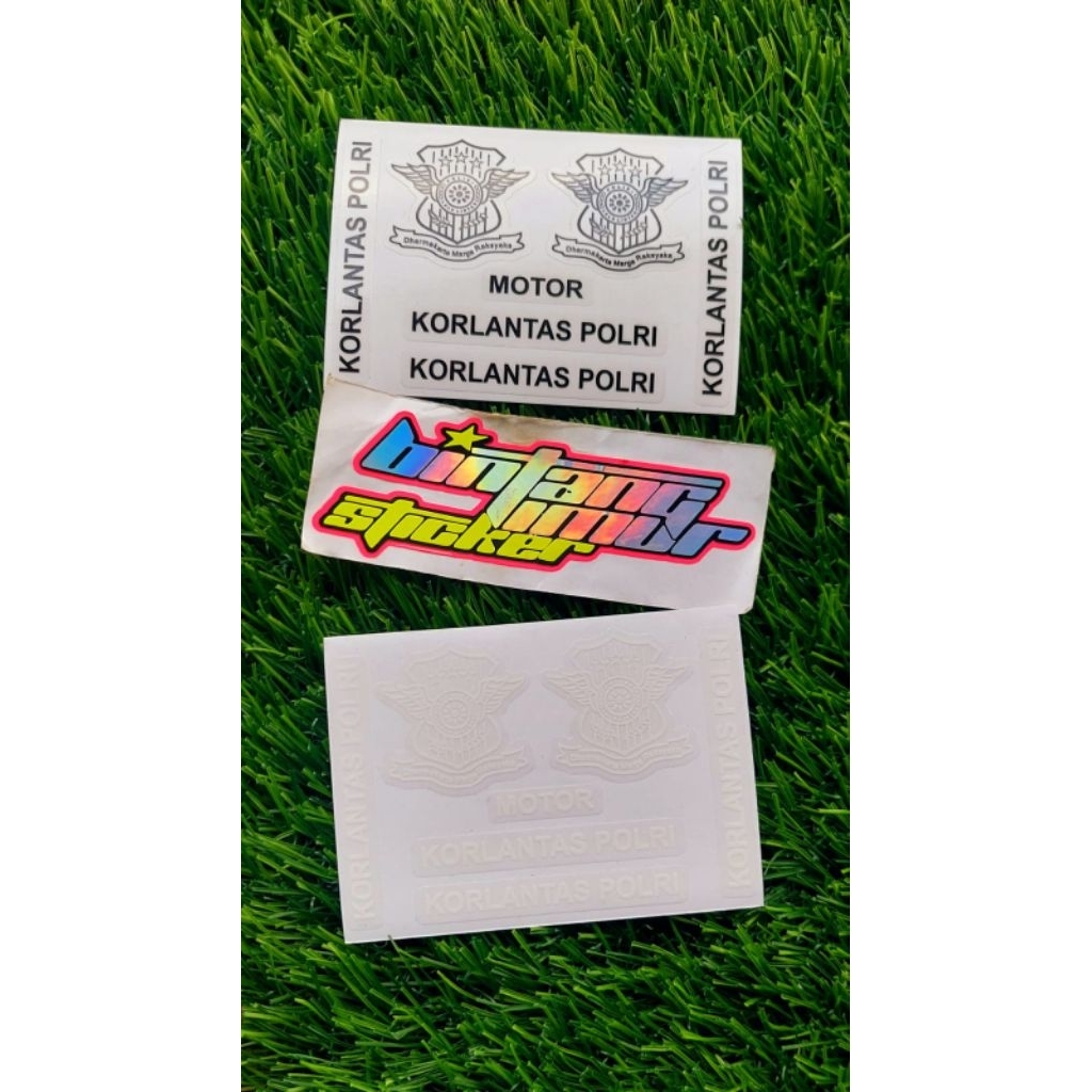 STIKER KORLANTAS PLAT KENDARAAN STICKER TRANSPARAN PRINTCUT