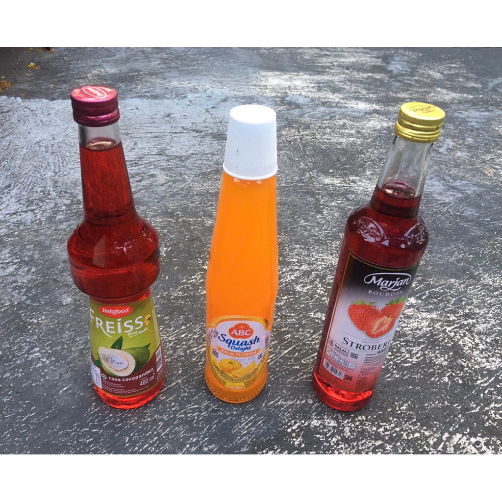 

Syrup/ Minuman/ Sirup/ Minuman sirup/ Indofood/ ABC/ Marjan (Baru dan segel)