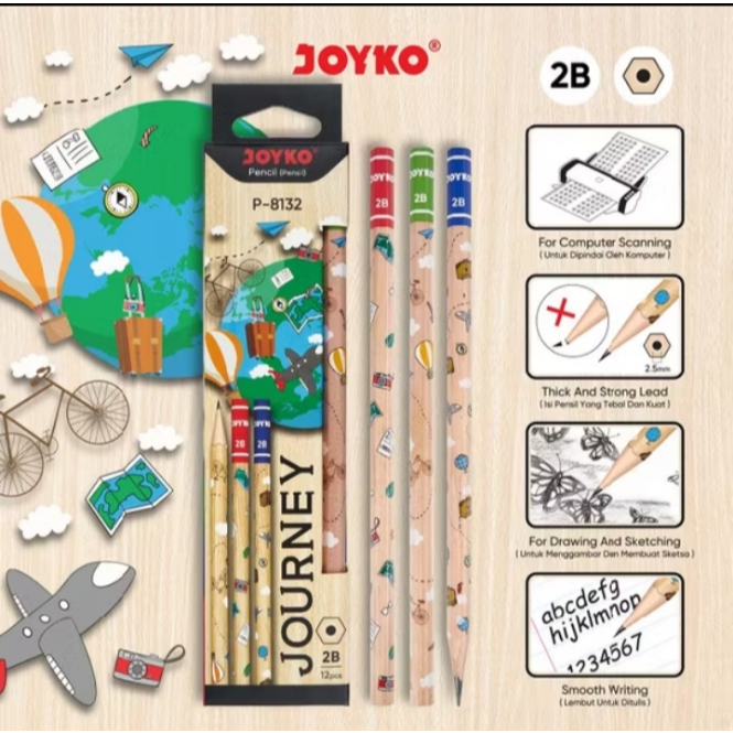 

Pensil joyko 2B journey P-8132 (harga pcs)