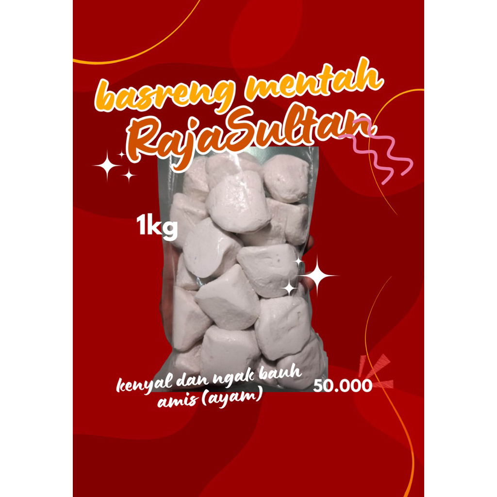 

BASRENG MENTAH 1kg (sekitar 46 isi) RAJA SULTAN