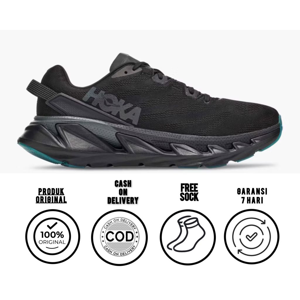 Sepatu lari hoka elevon 2 black