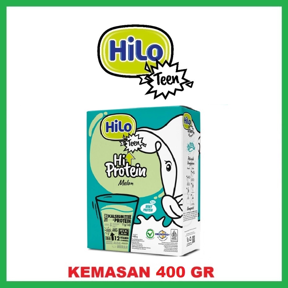 

Hilo Teen Hi Protein Susu Kalsium & Protein Rasa Melon 400 Gr