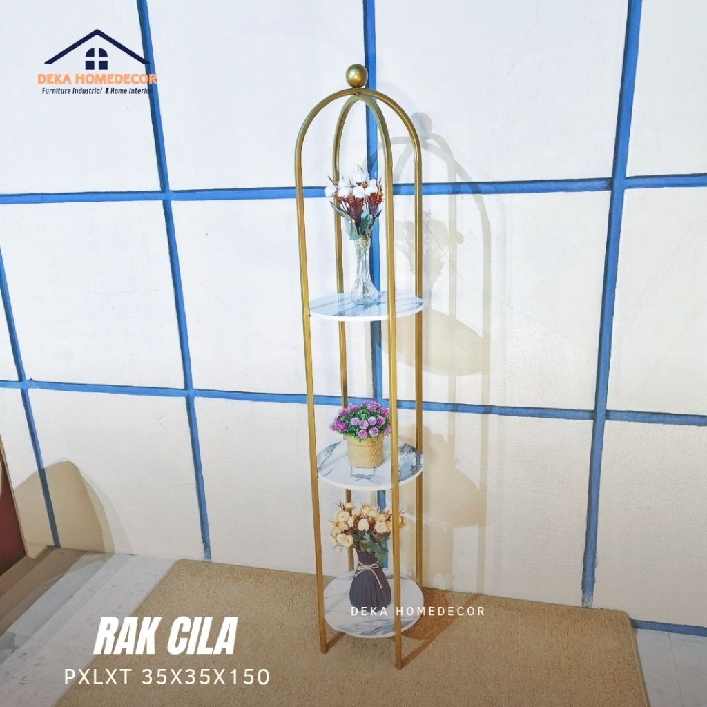 Rak Minimalis CILA / Rak Sudut Aesthetic / Rak Besi Modern / Rak Susun / Furniture Ruang Tamu