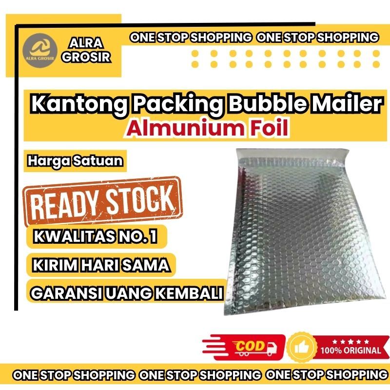 

Kantong Packing Bubble Mailer Almunium Foil AMPLOP BUBBLE WRAP AMPLOP BUBBLE GROSIR - BUBBLE MAILER TERMURAH - SECURITY BAG - RUSFET AMPLOP BUBBLE - POLYBUBBLE