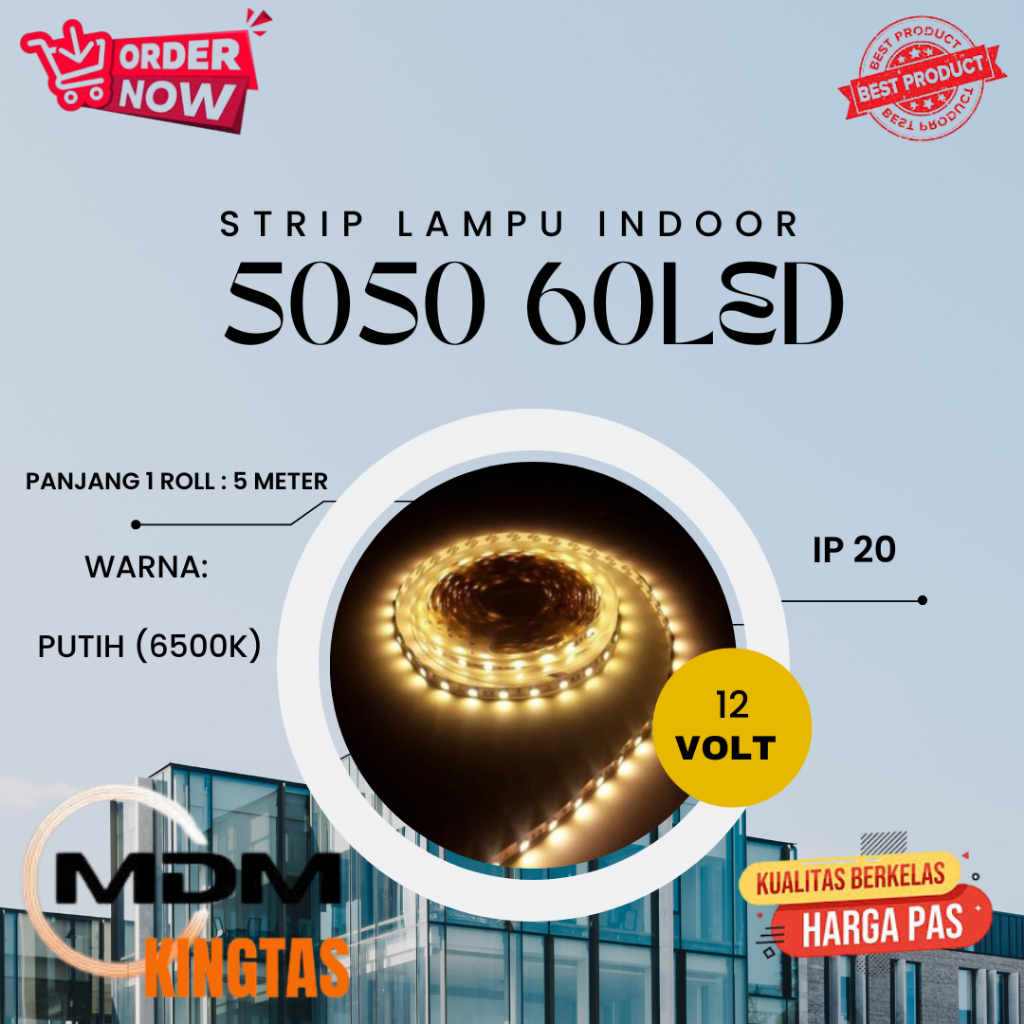 KINGTAS STRIP LED 5050 / IP20 / DC12V 5M