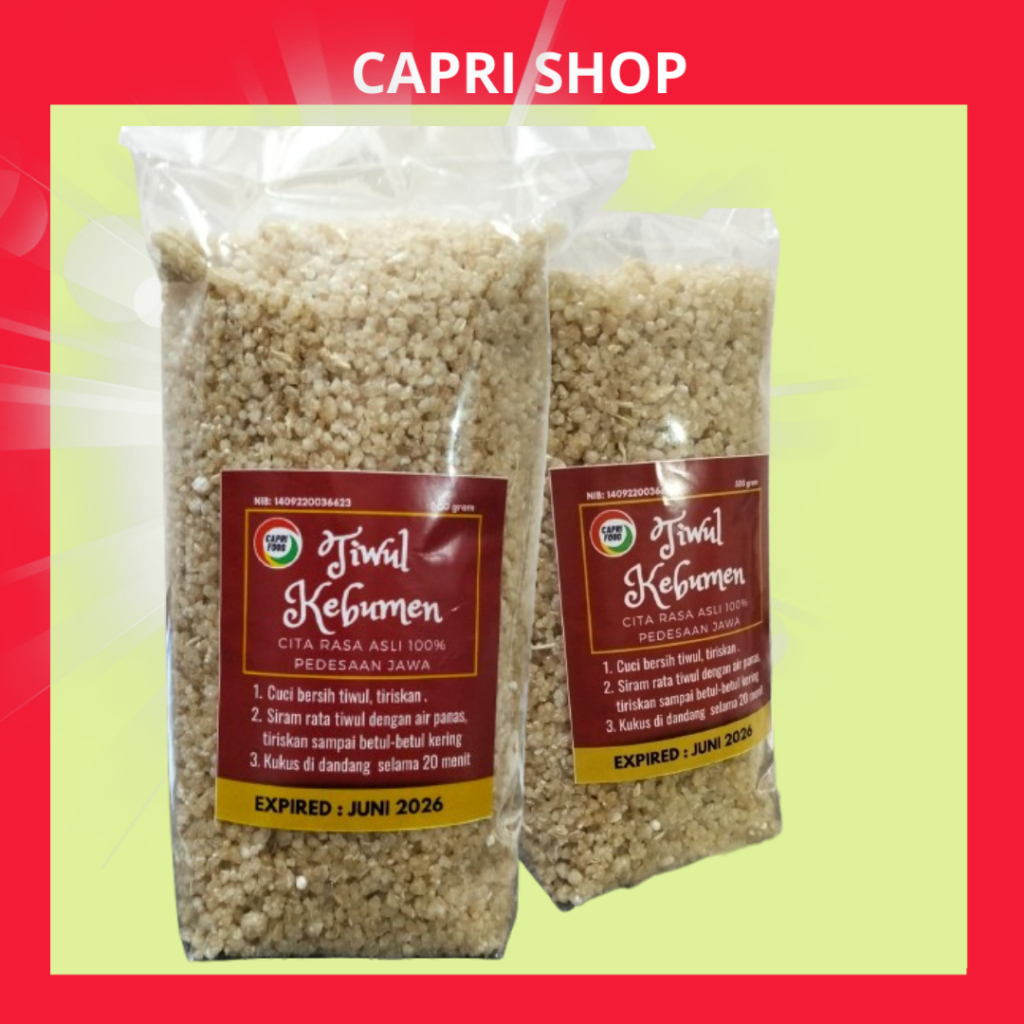 

TIWUL KEBUMEN 1004 gram/ 1 KILO (isi 2 bungkus) Tiwul Instan Kering Tawar