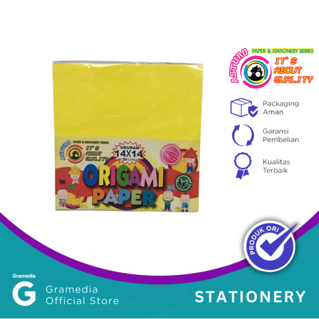 

Gramedia Pekanbaru - ORIGAMI PAPER ASTURO 14 X 14CM 50 SHEETS