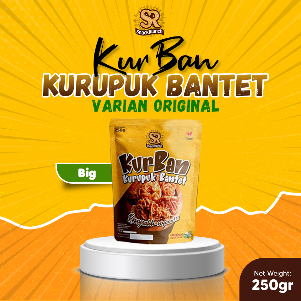 

KurBan Big - Kurupuk Bantet Sebring Original Daun Jeruk Snackrunch Snack Makanan Ringan Kerupuk Seblak Rafael