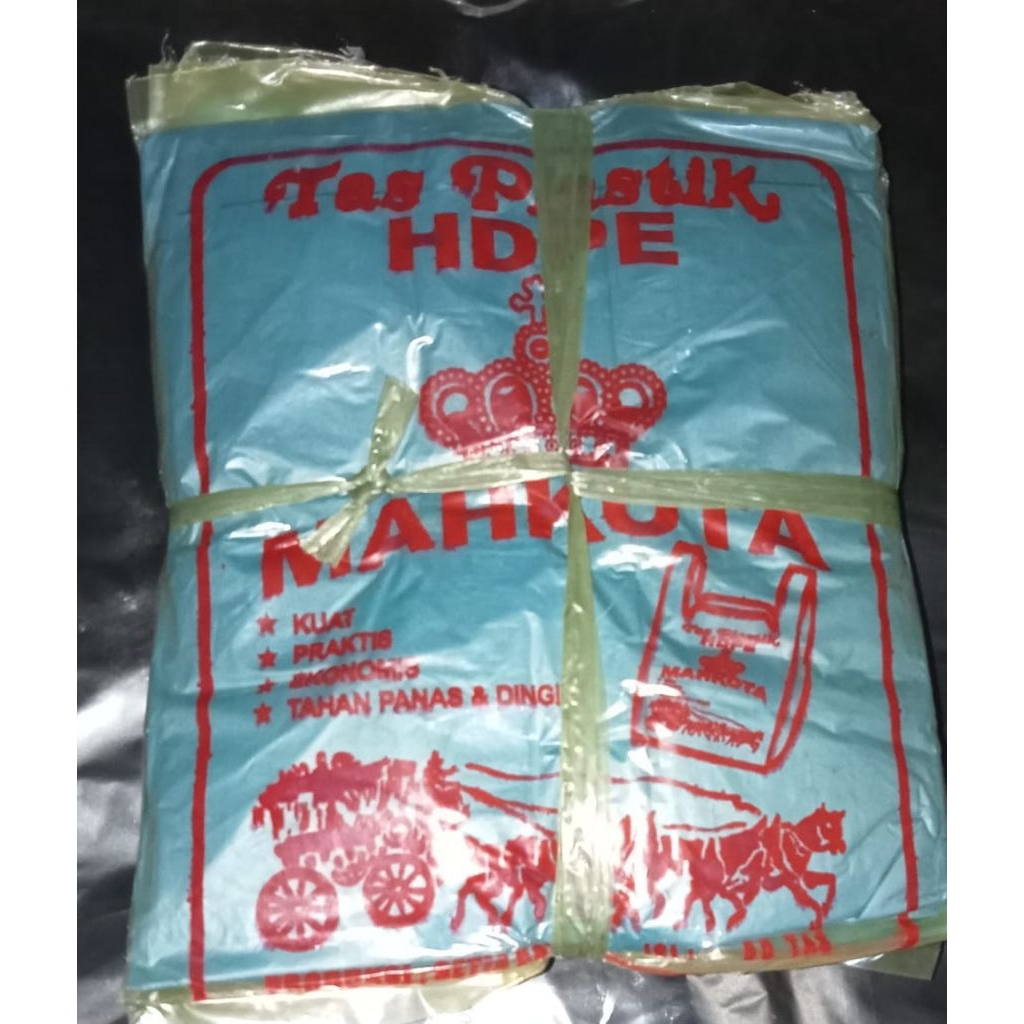 Kantong kresek mahkota ukuran 15 warna warni (1pack)