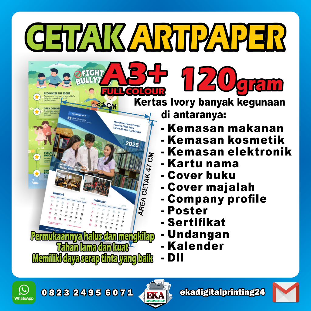 

CETAK ARTPAPER A3+ 120 GRAM