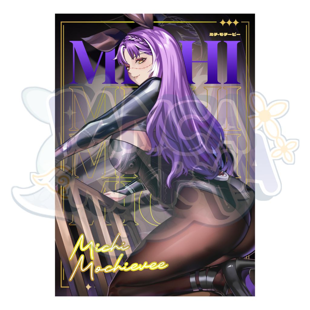 

Gold Foil Artprint Michi Mochievee (Bunny Girl Version)