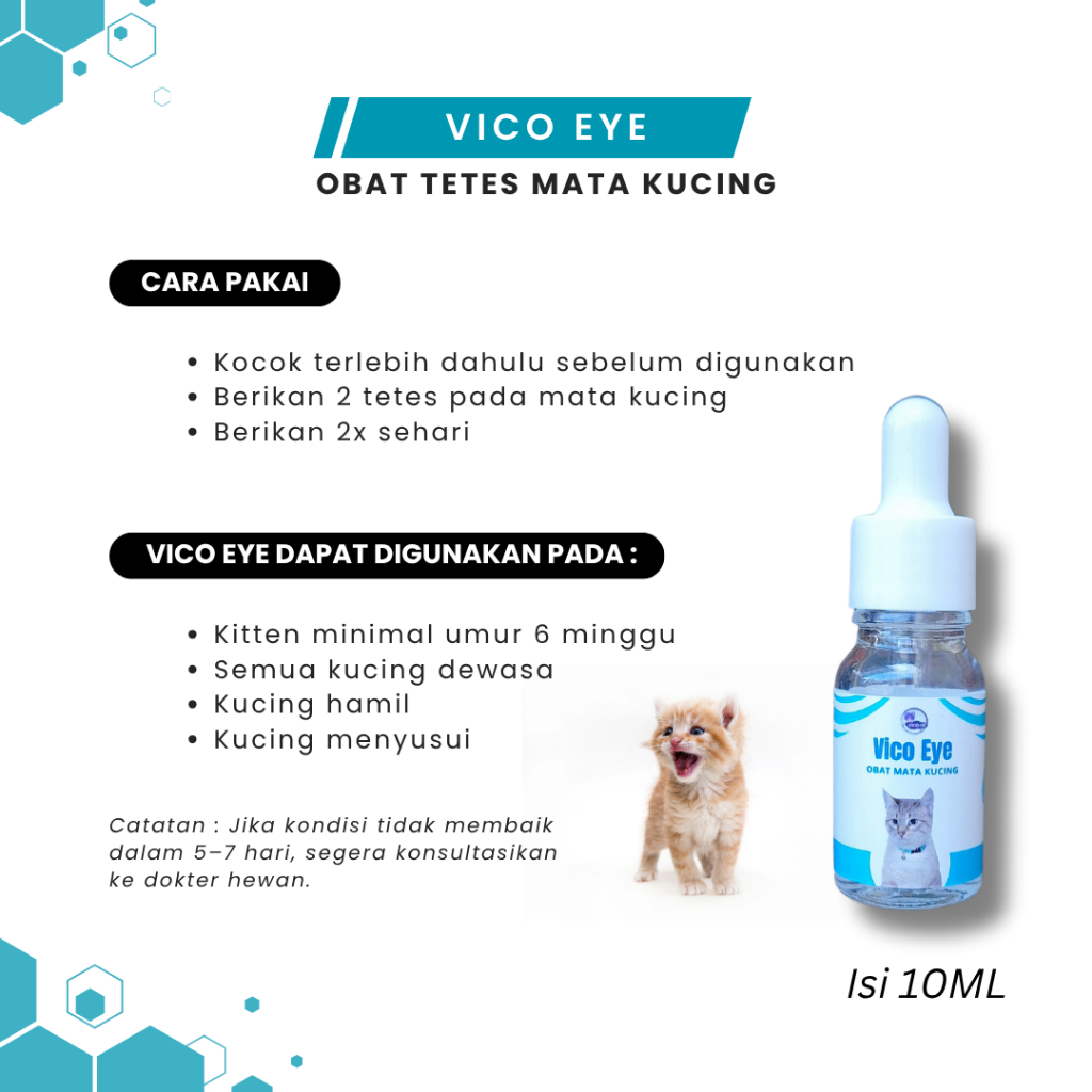 RETATARU. VICO EYE OBAT MATA KUCING & KITTEN OBAT INFEKSI, IRITASI, BELEKAN, BERNANAH, JAMUR PADA